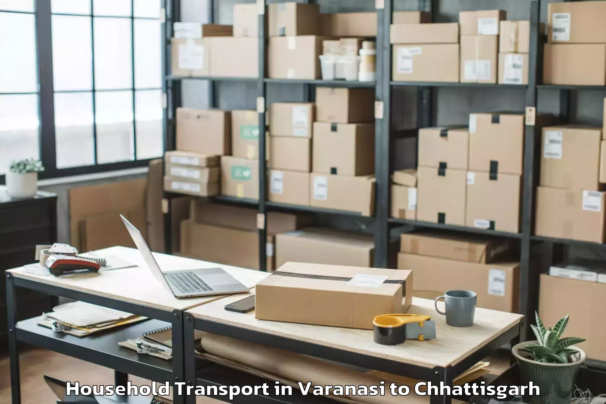 Varanasi to Khairagarh Household Transport Booking